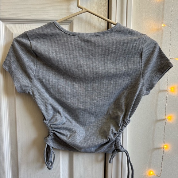 Gray Ruched Women's Top - Picture 2 of 2